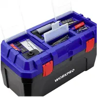 Workpro WP283003 572 x 300 x 295 mm Gereedschapskist (leeg) Blauw, Zwart