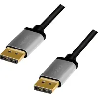 Logilink DisplayPort AV Aansluitkabel [1x DisplayPort - 1x DisplayPort] 3 m Zwart/grijs