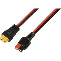 TRU COMPONENTS 30 A accuaansluiting op XT60-kabel 0,5 m TC-13619312 Zwart, Rood Inhoud: 1 stuk(s)