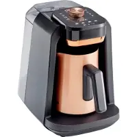 Arzum ESPRESSOKANNE mit MILCHAUFSCHÄUMER und WASSERTANK Koffiezetapparaat Brons Met melkopschuimer