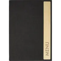 Sigel SM220 Bambus DIN A4 1 stuk(s) Incl. 2 dubbele transparante hoezen voor 8 paginas, Rubberen binding Donkergrijs, Beige