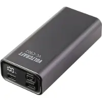Voltcraft VC-C902 Powerbank 10000 mAh USB PD 3.0 Li-ion Grijs (mat) Statusweergave