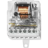 Finder 26.03.8.024.4000 Stroomstootschakelaar Inbouw 1x NO, 1x NC 24 V/AC 10 A 2500 VA 1 stuk(s)