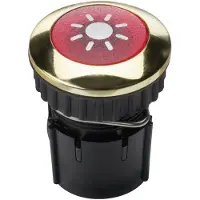 Grothe 63042 Belknop 1-voudig Goud 12 V/1,5 A