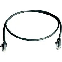 Telegärtner 100009086 RJ45 Netwerkkabel, patchkabel CAT 5e 10.0 m Zwart Vlambestendig, Met anti-kniktule 1 stuk(s)