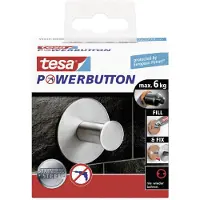 TESA POWERBUTTON Classic zelfklevende haak (Ø x h) 50 mm x 31 mm Metaal Inhoud: 1 stuk(s)
