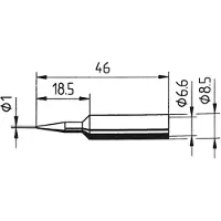 Ersa 0832BDLF Soldeerpunt Potloodvorm, Ersadur Grootte soldeerpunt 1 mm Inhoud: 1 stuk(s)