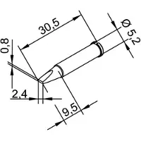 Ersa 102 CD LF 24 Soldeerpunt Beitelvorm, recht Grootte soldeerpunt 2.4 mm Lengte soldeerpunt: 30.5 mm Inhoud: 1 stuk(s)