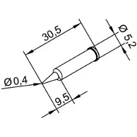 Ersa 102 PD LF 04 Soldeerpunt Potloodvorm, Ersadur Grootte soldeerpunt 0.4 mm Inhoud: 1 stuk(s)