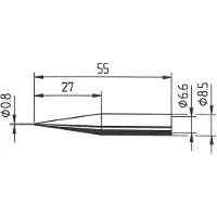 Ersa 842 SD Soldeerpunt Potloodvorm, verlengd Grootte soldeerpunt 0.8 mm Inhoud: 1 stuk(s)