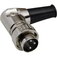 Bkl Electronic 0202022 DIN-connector Stekker, haaks Aantal polen: 3 Zilver 1 stuk(s)