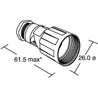 BULGIN PX0800 Ronde connector Stekker, inbouw Serie (ronde connectoren): PX08 1 stuk(s)