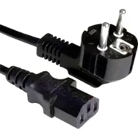 Value stroomkabel, recht IEC-Female, zwart, 3 m