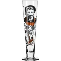 Ritzenhoff Bierglas 330 ml - Serie Heldenfest, Motief nr. 9 - Barber - rond en meerkleurig