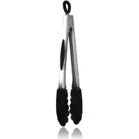 Mastrad - Siliconen tang zwart, 26cm - Mastrad