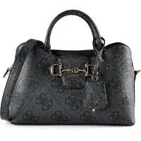 GUESS Handtas 'Janie Logo Girlfriend Satchel' donkergrijs