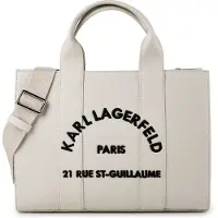 Karl Lagerfeld Handtas 'Rue St-Guillaume' zwart / natuurwit
