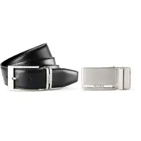 BOSS Riem 'Galliz' zwart / zilver