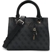 GUESS Handtas 'Satchel Bag Coal Logo' donkergrijs