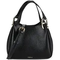 Furla Dames Nuvola Mini Tote leren tas zwart (OSFA), Casual, Klassiek, Leer WE00907-HSF000
