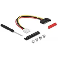 DeLOCK M.2 Key M to PCIe x4 NVMe Adapter angled with 20 cm cable