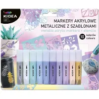 Derform Metallic Acryl Markers Set - 10 Kleuren met Jabloon