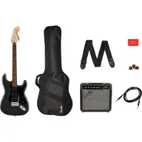 Squier Affinity Series Stratocaster HSS Pack LRL Charcoal Frost Metallic Elektrische gitaar