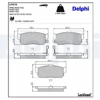 Delphi LP975 Remblokken