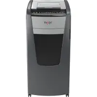 Rexel Optimum AutoFeed+ 750X papiervernietiger P4, volautomatisch, deeltjes snijden 4 x 30 mm, 140 l, 750 vel snijcapaciteit, met rollen, zwart