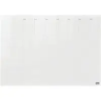 Nobo Draagbaar, Droog Uitwisbaar Mini A4 Whiteboard Weekplanner voor op Bureau/aan de Muur - 210 x 297mm - Inclusief Marker En Montage Pads - Transparant Acryl