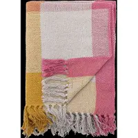 Creative Collection Plaid gerecycled katoen roze Hadley 130x160cm