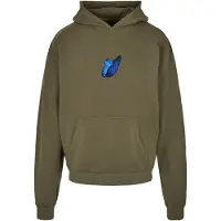 Mister tee Sweatshirt 'Le Papillon' beige / saffier / olijfgroen / zwart