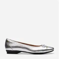 Clarks Dames candra lichte schoenen - Silver Metallic