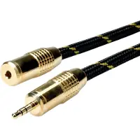 Roline GOLD 3,5mm audio verlengkabel Male/Female, 2,5 m