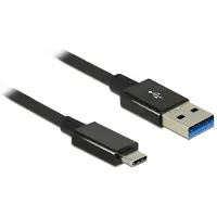 DeLOCK 83983 USB-kabel USB-A stekker, USB-C stekker 1.00 m Zwart