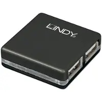 Lindy 42742 interface hub 480 Mbit/s Zwart