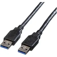 Roline USB 3.2 Gen 1 kabel, type A-A, zwart, 3 m