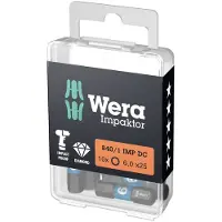 Wera Bit | 5 mm zeskant lengte 25 mm | 1/4 inch C6,3 | impaktor, DC | 10 stuks - 05057605001