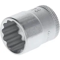 Gedore Draaibare inzetstuk D 30 3/8 inch 12-kant SW 18 mm L.30 mm