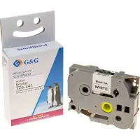 G&G Labeltape 14954 Compatibel vervangt Brother TZe-241 Tapekleur: Wit Tekstkleur: Zwart 18 mm 8 m
