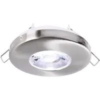 Deko-light Inbouwspot rond geborsteld RVS voor badkamer - GU10 - Geschikt voor LED