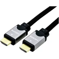 Roline HDMI HighSpeed kabel met Ethernet, M/M, zwart / zilver, 10 m