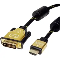 Roline GOLD Monitorkabel DVI (24+1) - HDMI, M/M, 5 m