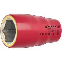 Hazet Dopsleutel · geïsoleerd 900KV-10 · 1/2 inch (12,5 mm) vierkant hol · Buiten-zeskant-tractieprofiel · SW 10 mm