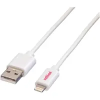Roline 8pin naar USB 2.0 kabel voor iPhone, iPod, iPad, wit, 1,8 m