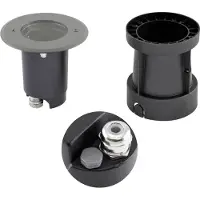 EVN Talpa grondspot inbouwlamp zwenkbaar, rond Talpa, dimbaar, zwart, Aluminium
