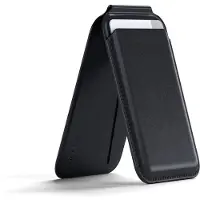 Satechi Magnetic Wallet Stand Leren Case Apple iPhone (MagSafe) Zwart