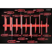 Ks Tools 8111018 Haakse schroevendraaierset 2 mm, 2.5 mm, 3 mm, 4 mm, 5 mm, 6 mm, 7 mm, 8 mm, 10 mm T 8, T 10, T 15, T 20, T 25, T 27, T 30, T 40, T 50 18-delig
