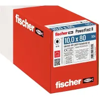 Fischer 566338 PowerFast II Riembouten 10 mm 80 mm Interne vertanding Staal Galvanisch verzinkt 50 stuk(s)