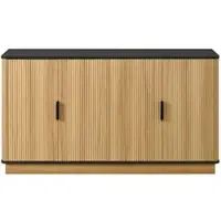 MODFU Dressoir - Golfstructuur - Modern - Voor Woonkamer - Spaanplaat - Naturel - 139 X 40 X 75 Cm